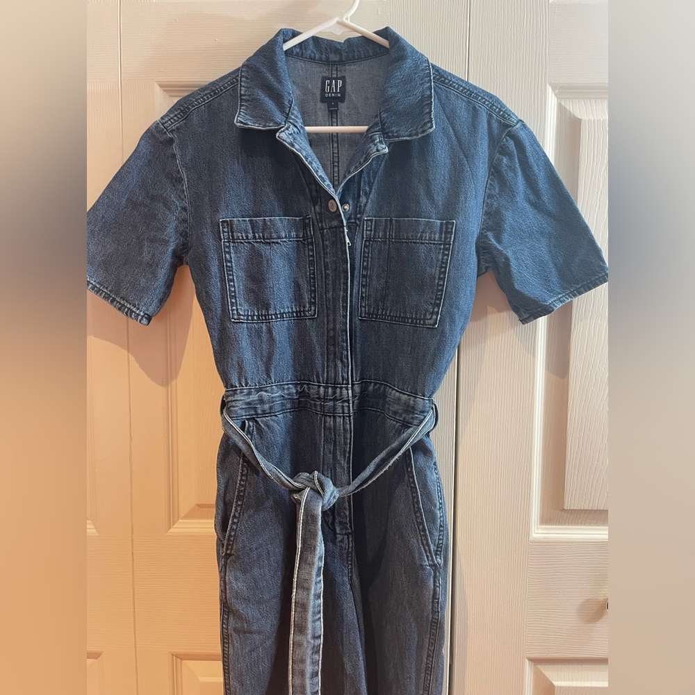 GAP Denim Short Sleeve Jumpsuit Romper Size 0